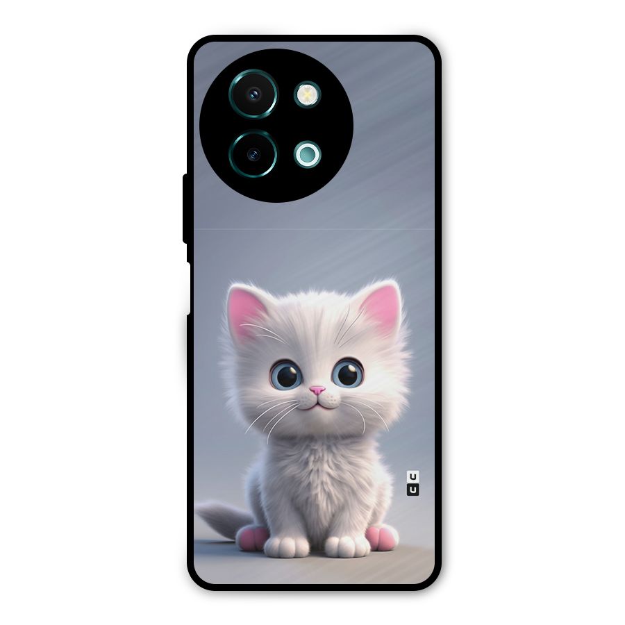 Cute Kitten Sitting Metal Back Case for Vivo Y58