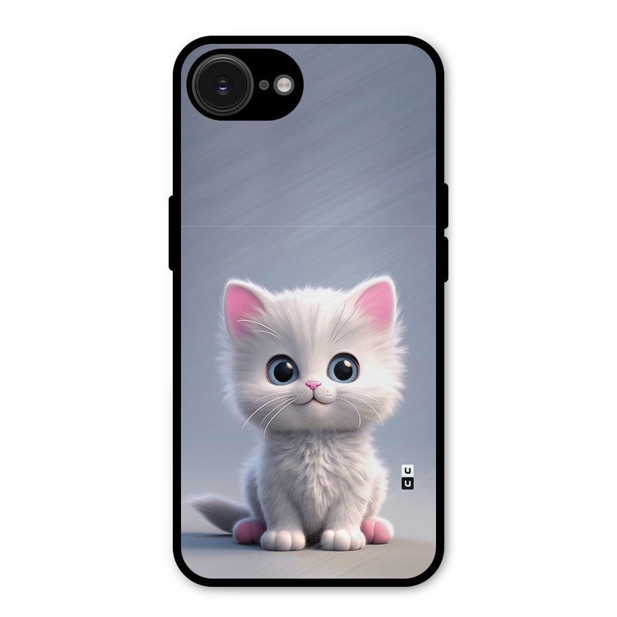 Cute Kitten Sitting Metal Back Case for iPhone 16e