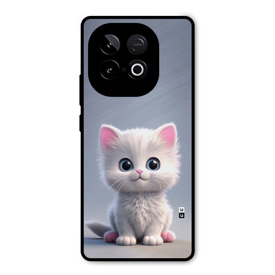Cute Kitten Sitting Metal Back Case for iQOO Neo 10