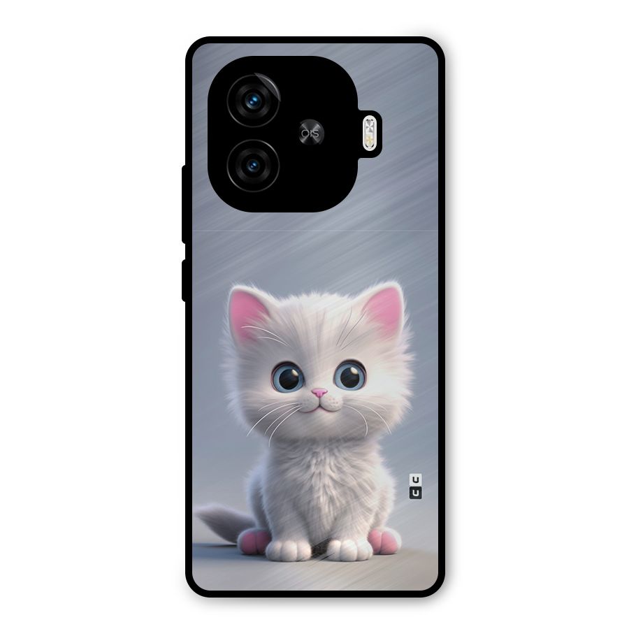 Cute Kitten Sitting Metal Back Case for iQOO Neo 10R