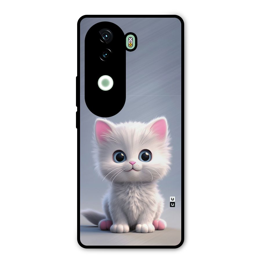 Cute Kitten Sitting Metal Back Case for iQOO Z9s