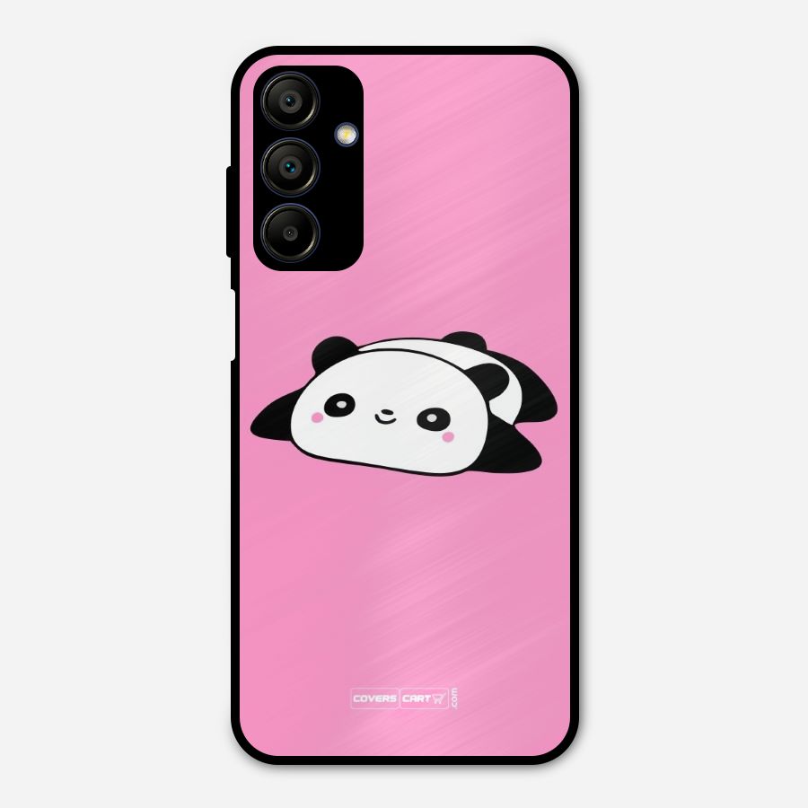 Cute Lazy Panda Metal Back Case for Galaxy A15 5G