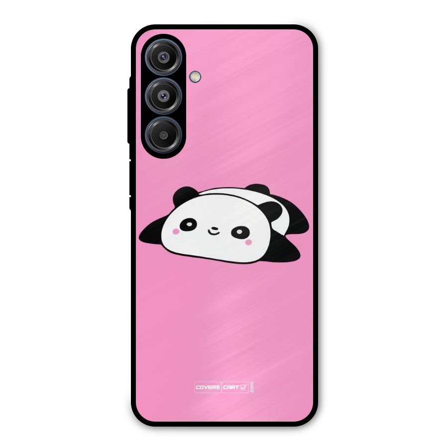 Cute Lazy Panda Metal Back Case for Galaxy A16 5G