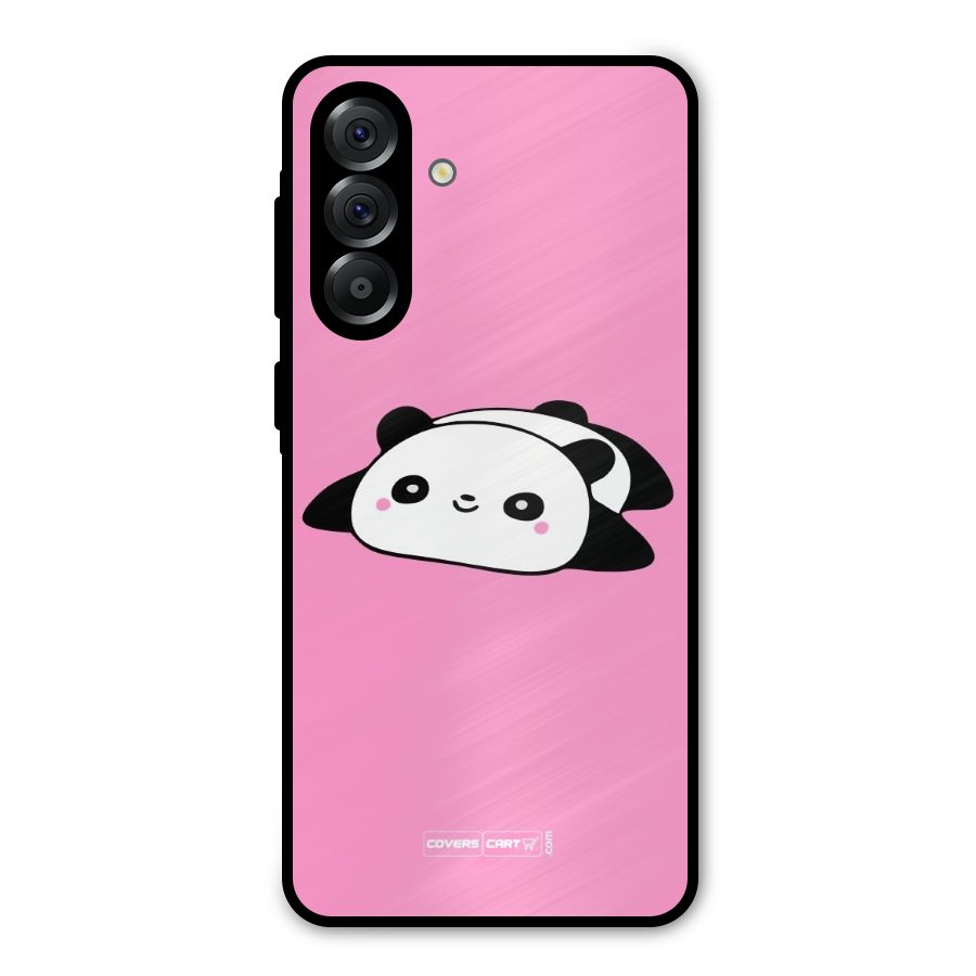 Cute Lazy Panda Metal Back Case for Galaxy A56