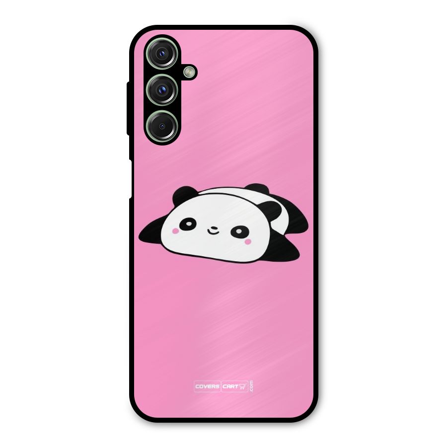 Cute Lazy Panda Metal Back Case for Galaxy F34