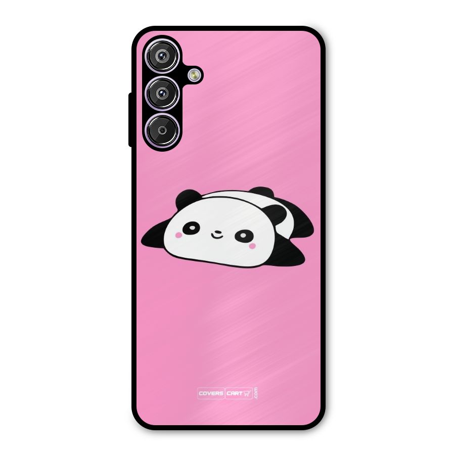 Cute Lazy Panda Metal Back Case for Galaxy M15