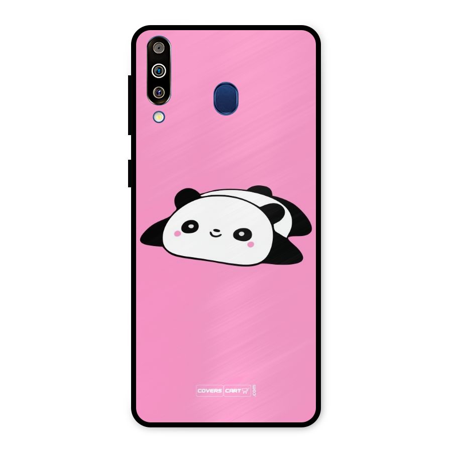 Cute Lazy Panda Metal Back Case for Galaxy M30