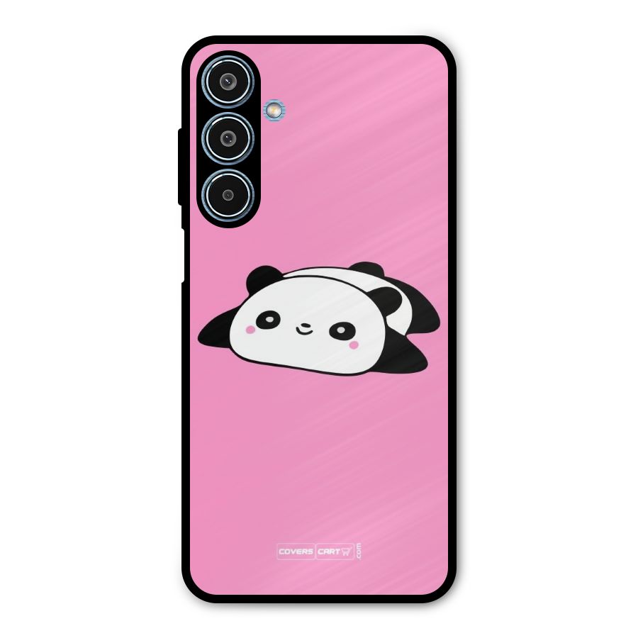 Cute Lazy Panda Metal Back Case for Galaxy M35