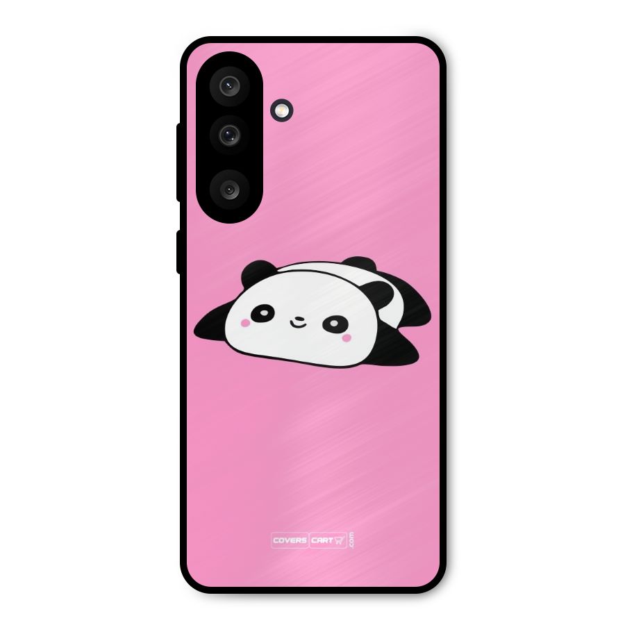 Cute Lazy Panda Metal Back Case for Galaxy M56