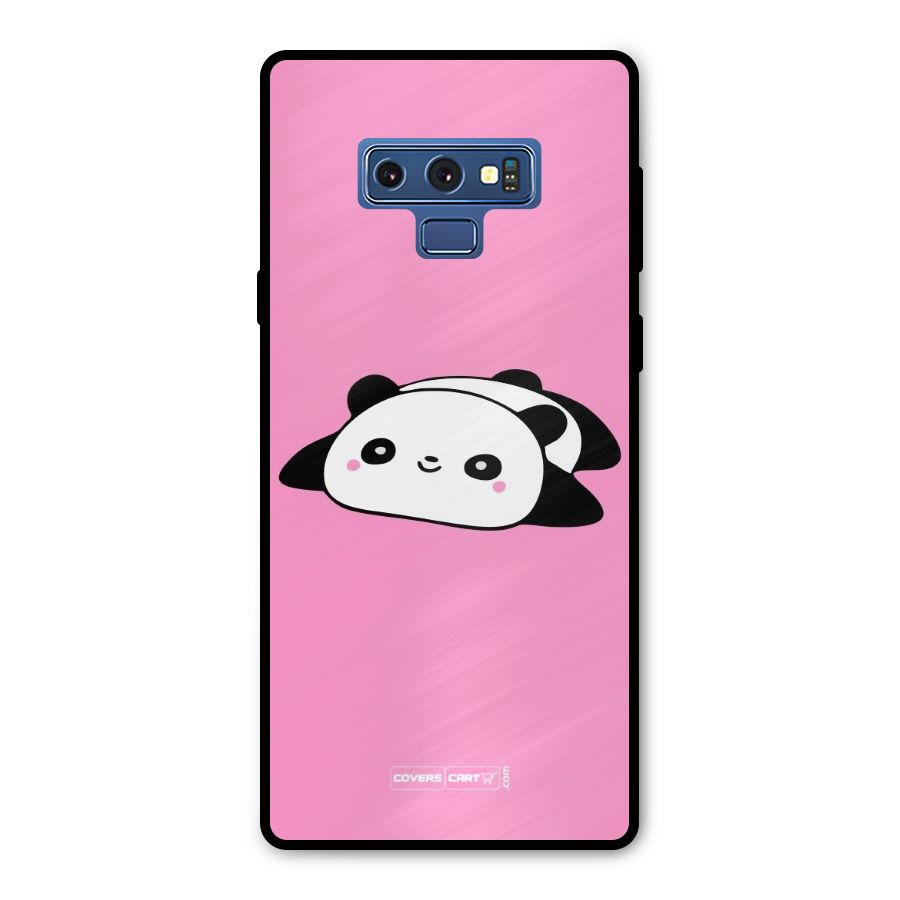 Cute Lazy Panda Metal Back Case for Galaxy Note 9