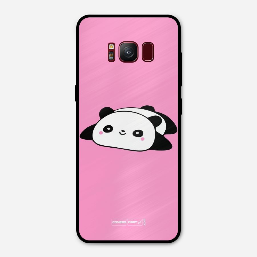 Cute Lazy Panda Metal Back Case for Galaxy S8