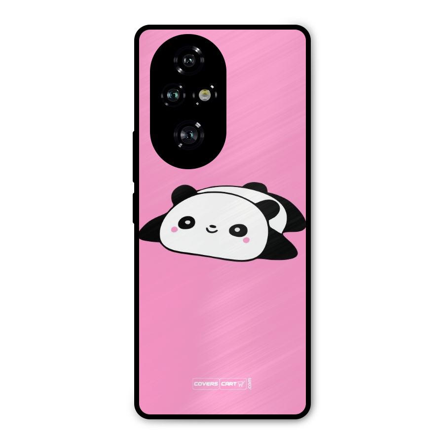 Cute Lazy Panda Metal Back Case for Honor 200 Pro