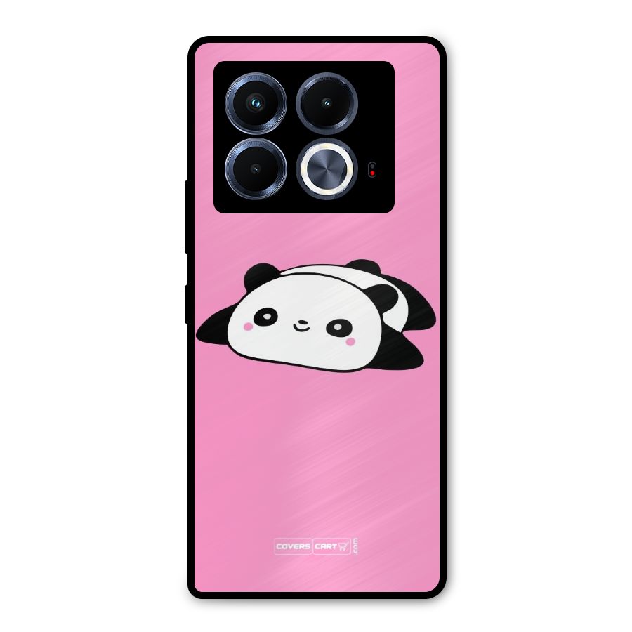 Cute Lazy Panda Metal Back Case for Infinix Note 40 5G