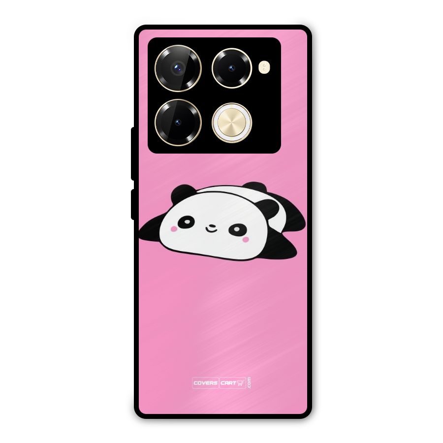 Cute Lazy Panda Metal Back Case for Infinix Note 40 Pro Plus