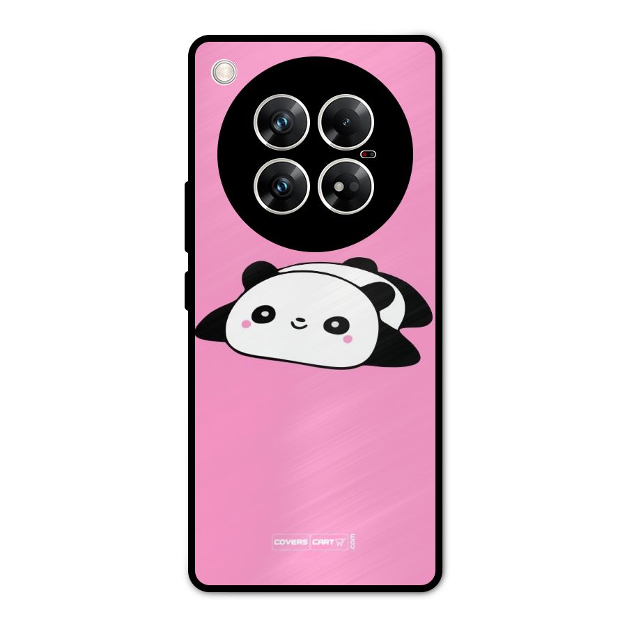 Cute Lazy Panda Metal Back Case for Infinix Zero 40 5G