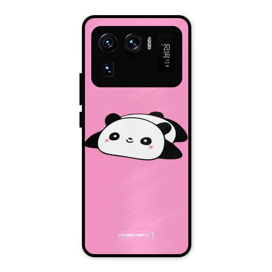 Cute Lazy Panda Metal Back Case for Mi 11 Ultra
