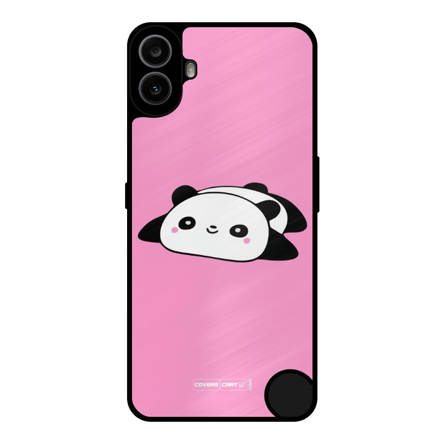 Cute Lazy Panda Metal Back Case for Nothing CMF Phone 1