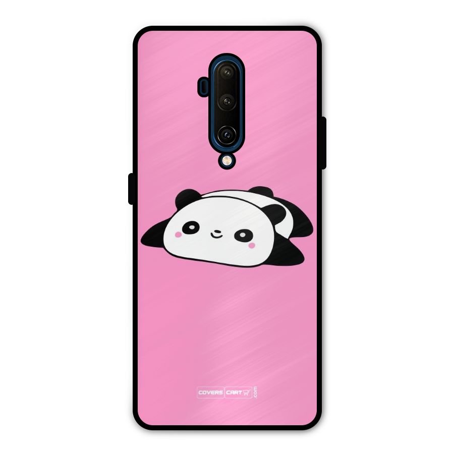 Cute Lazy Panda Metal Back Case for OnePlus 7T Pro