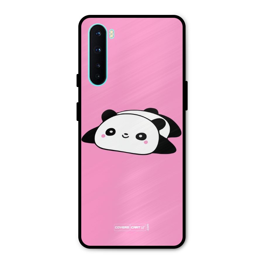 Cute Lazy Panda Metal Back Case for OnePlus Nord