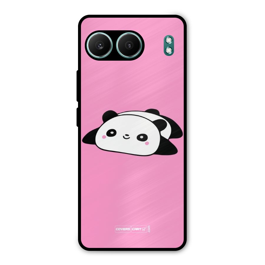 Cute Lazy Panda Metal Back Case for OnePlus Nord 4