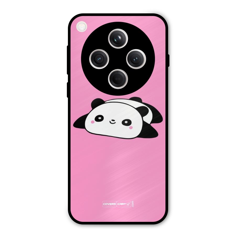Cute Lazy Panda Metal Back Case for Oppo Find X8