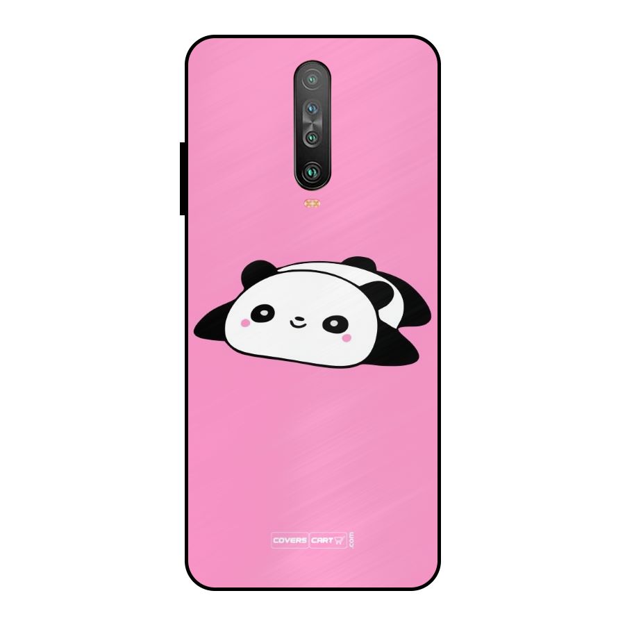Cute Lazy Panda Metal Back Case for Poco X2