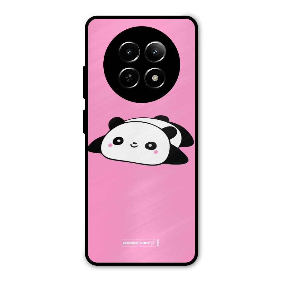 Cute Lazy Panda Metal Back Case for Realme 12x 5G