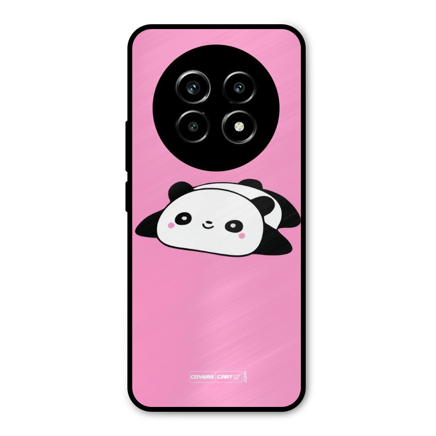 Cute Lazy Panda Metal Back Case for Realme 13 Pro