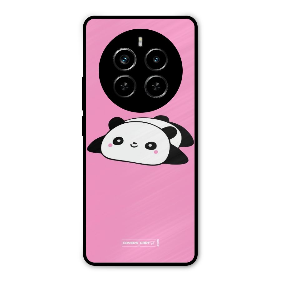 Cute Lazy Panda Metal Back Case for Realme P1 Pro