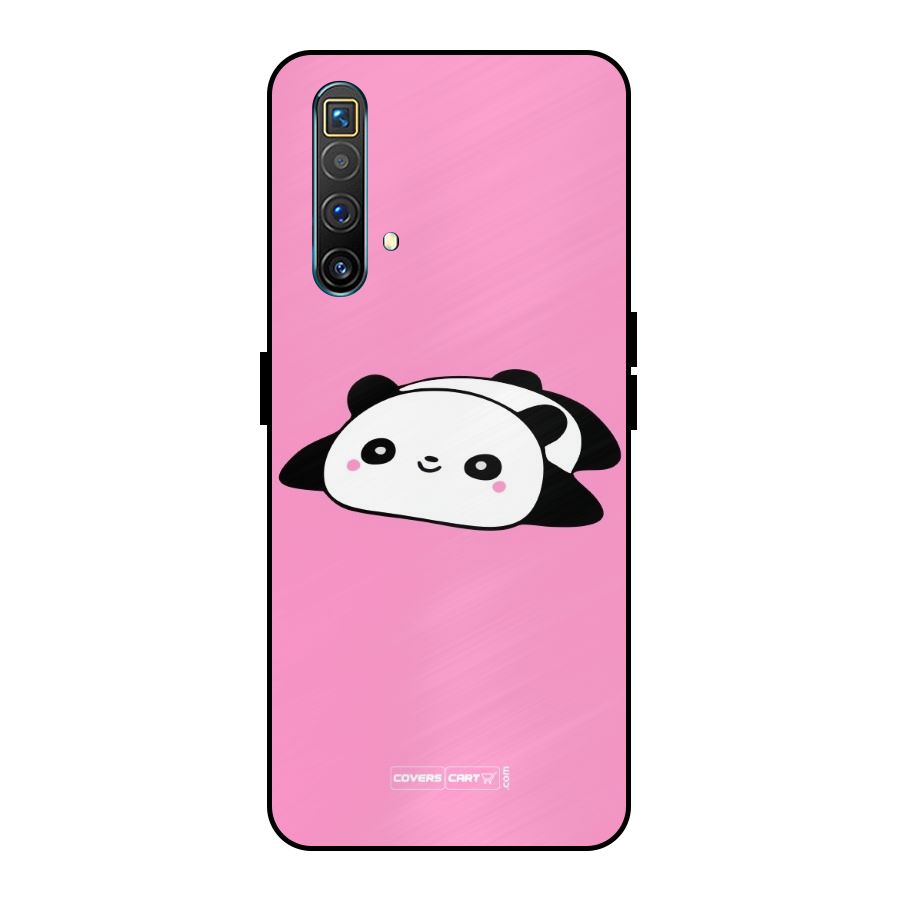 Cute Lazy Panda Metal Back Case for Realme X3 SuperZoom