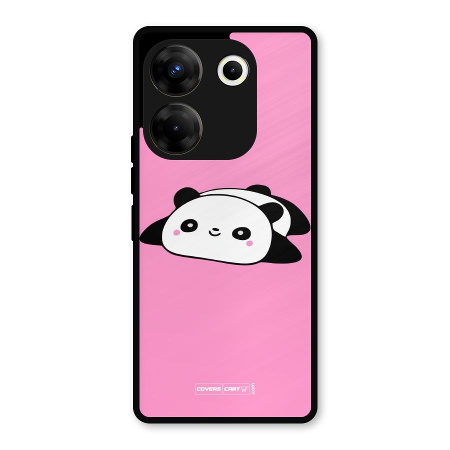 Cute Lazy Panda Metal Back Case for Tecno Camon 20 Pro