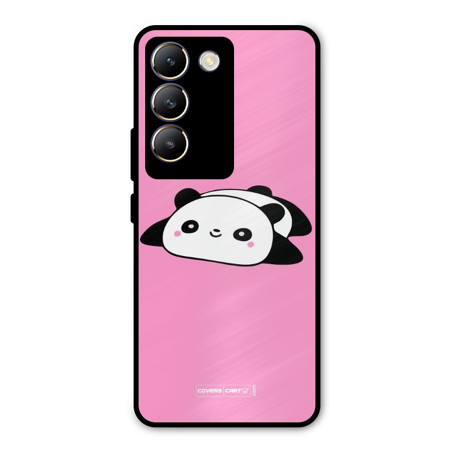 Cute Lazy Panda Metal Back Case for Vivo T3 5G