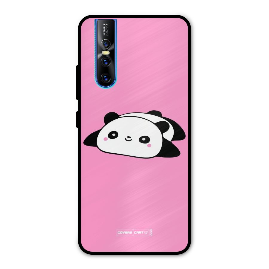 Cute Lazy Panda Metal Back Case for Vivo V15 Pro