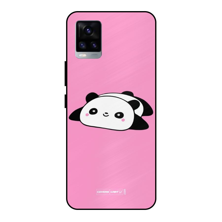 Cute Lazy Panda Metal Back Case for Vivo V20 2021