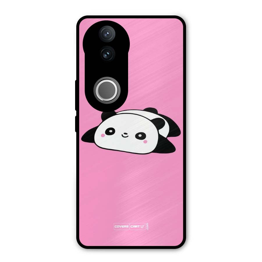Cute Lazy Panda Metal Back Case for Vivo V50e