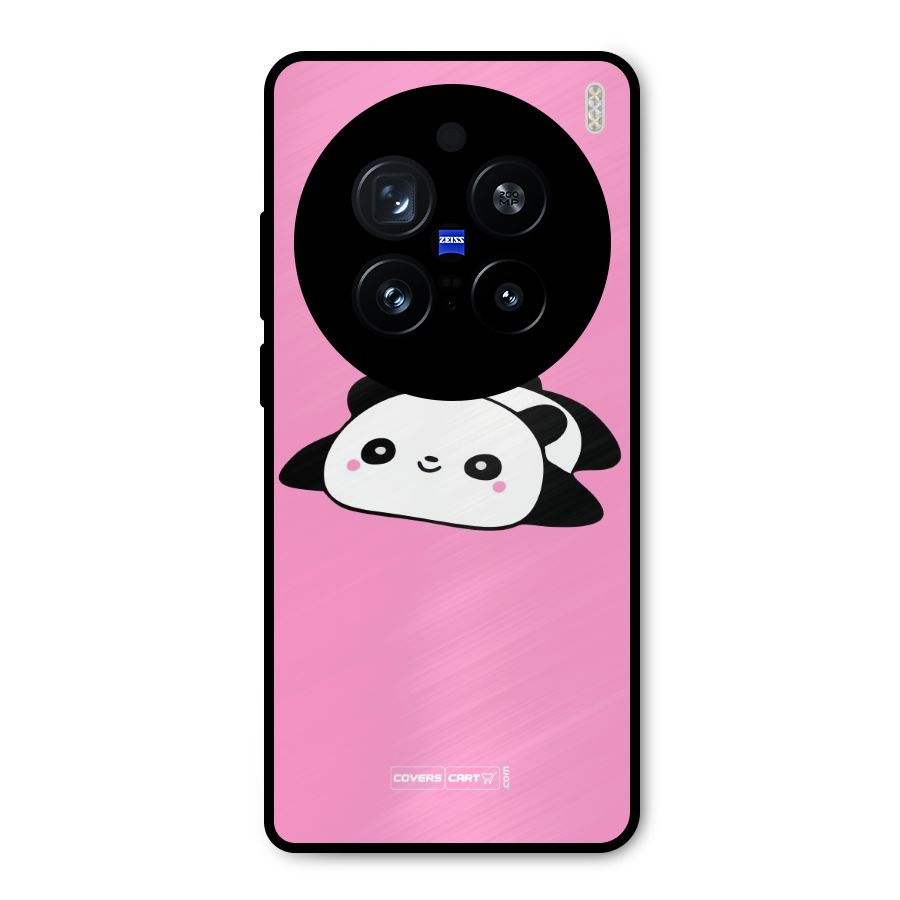 Cute Lazy Panda Metal Back Case for Vivo X200 Pro