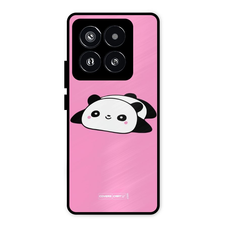 Cute Lazy Panda Metal Back Case for Xiaomi 14 Pro
