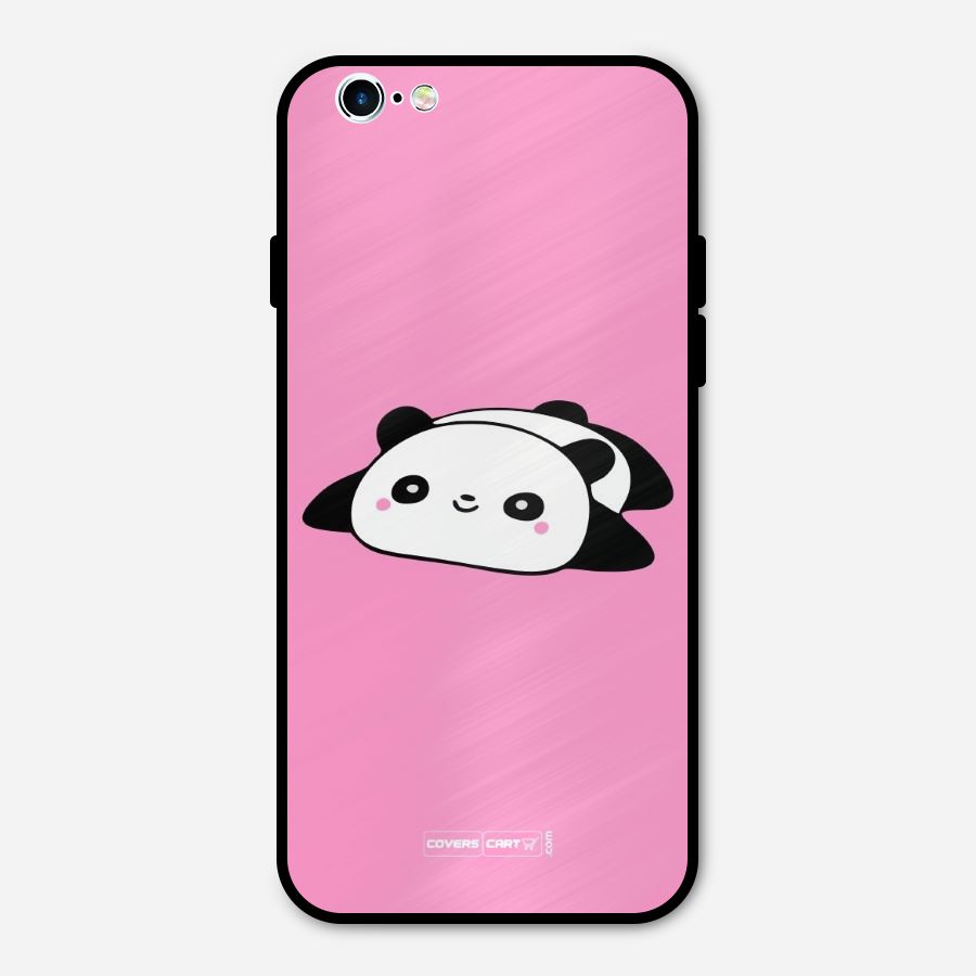 Cute Lazy Panda Metal Back Case for iPhone 6 6s