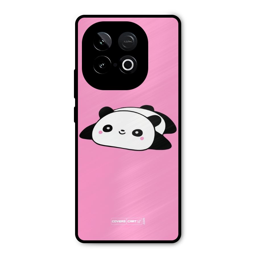 Cute Lazy Panda Metal Back Case for iQOO Neo 10