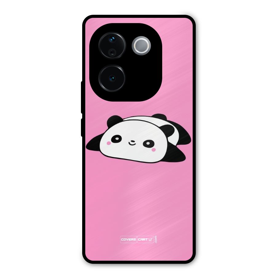 Cute Lazy Panda Metal Back Case for iQOO Z9s Pro