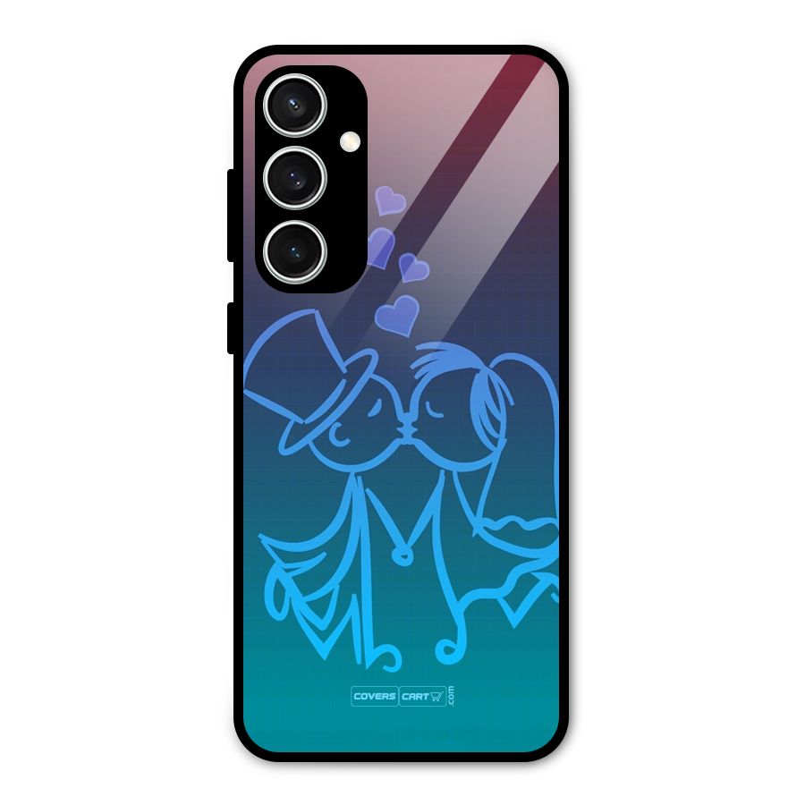 Cute Love Glass Back Case for Galaxy S23 FE