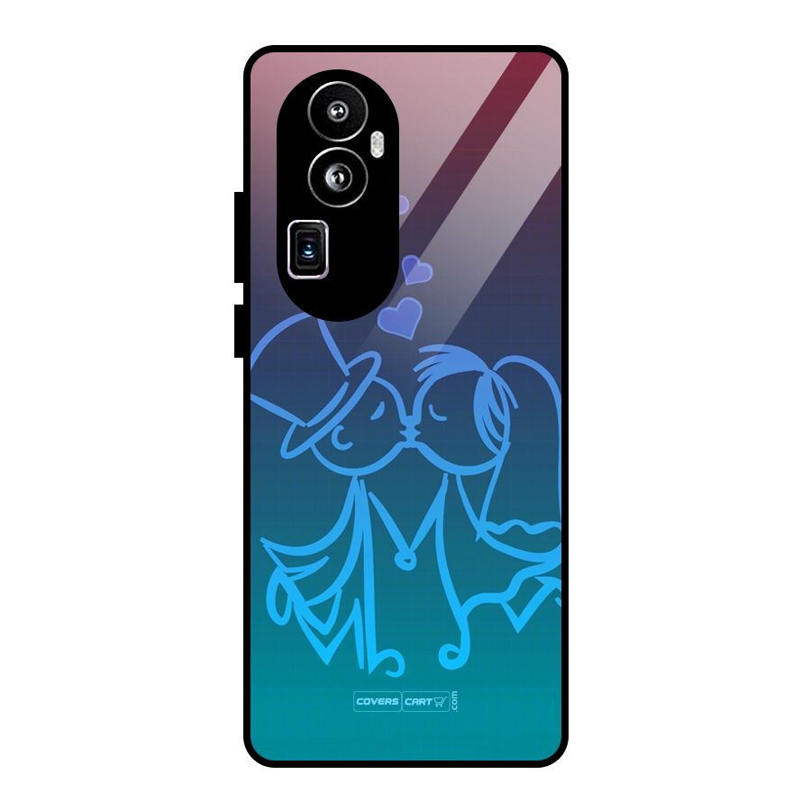 Cute Love Glass Back Case for Oppo Reno10 Pro Plus