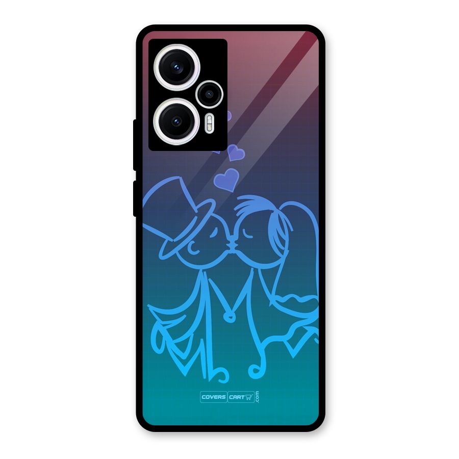 Cute Love Glass Back Case for Poco F5