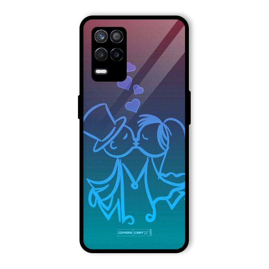 Cute Love Glass Back Case for Realme 8s 5G
