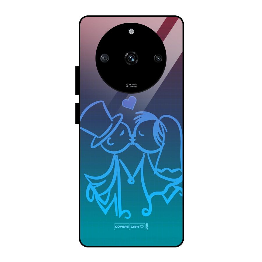 Cute Love Glass Back Case for Realme Narzo 60 5G