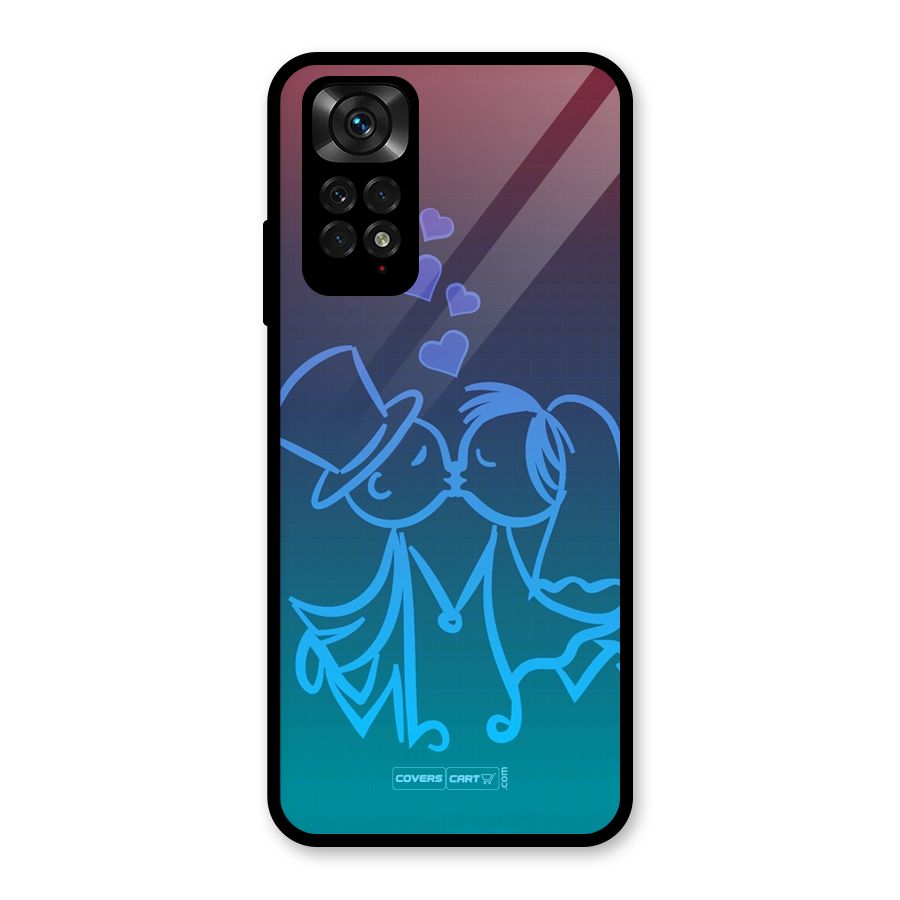 Cute Love Glass Back Case for Redmi Note 11S