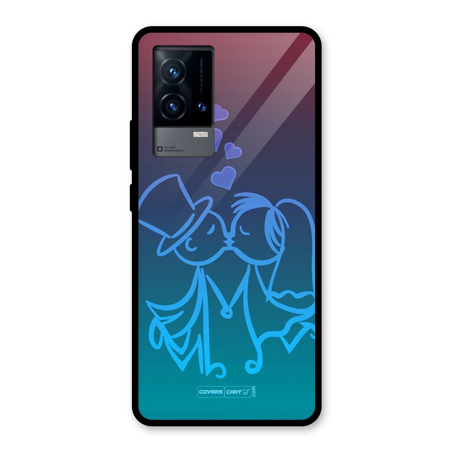 Cute Love Glass Back Case for iQOO 9 5G