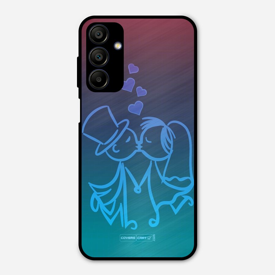 Cute Love Metal Back Case for Galaxy A15 5G