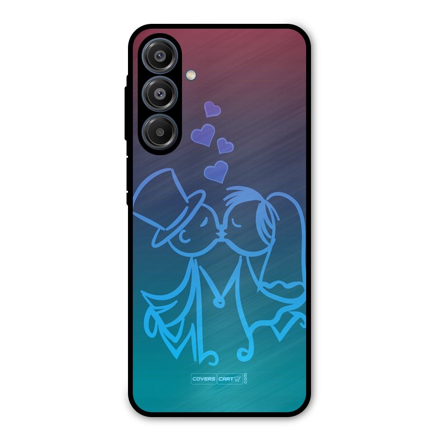 Cute Love Metal Back Case for Galaxy A16 5G
