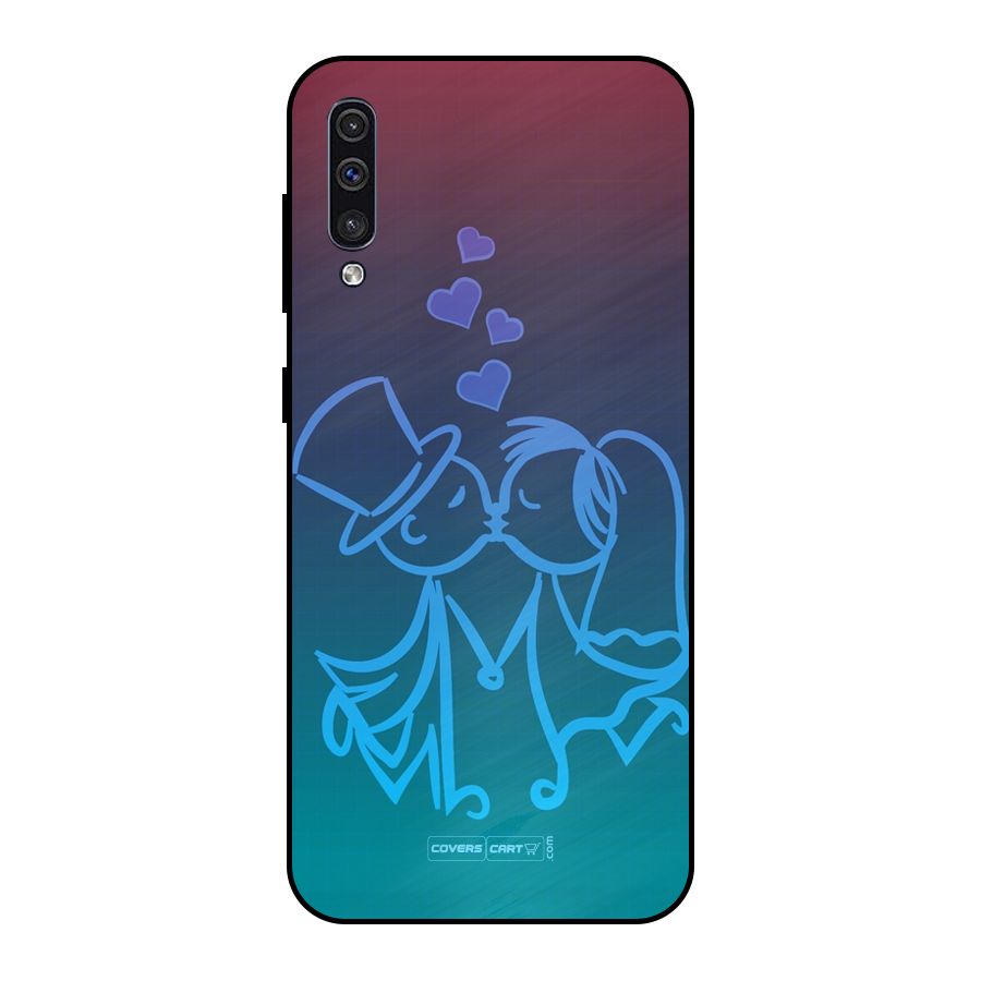 Cute Love Metal Back Case for Galaxy A30s